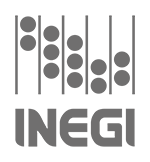 Logotipo INEGI en png, vertical color azul cian